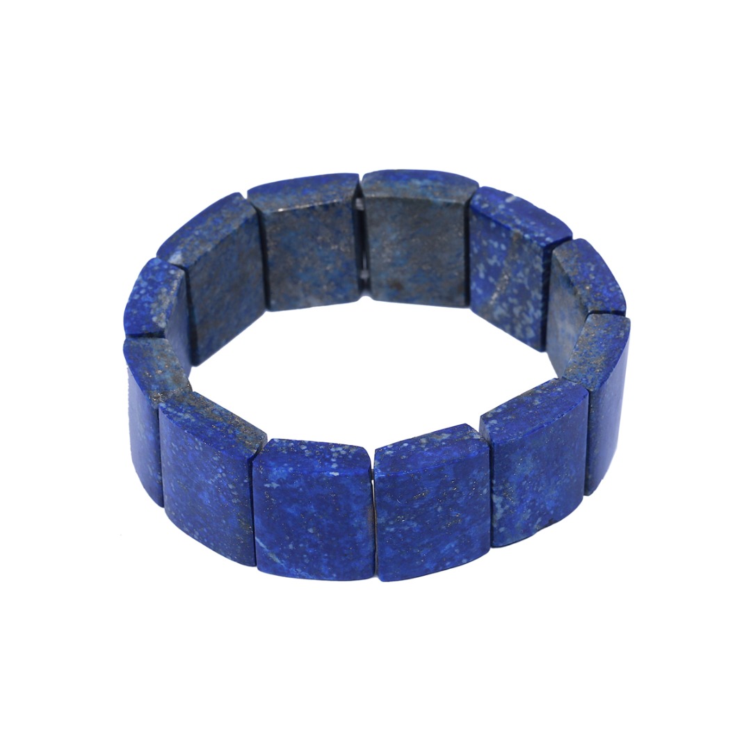 A Silver and Brass Brass Bracelet Made with Blue Lapis outlet Lazuli Stones From Afghanistan